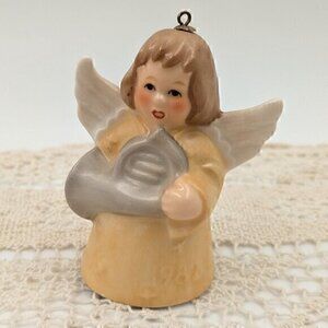 Vintage Goebel  Porcelain Christmas Bell Ornament - Made in Germany